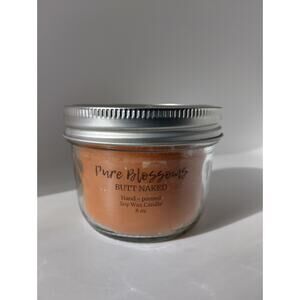 Pure Blossoms Butt Naked Scented Candle,8 oz, Handmade, Soy Wax, Tropical Scent
